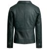 497 biker jack groen dames - Afbeelding 2