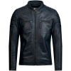 513 biker jack blauw heren