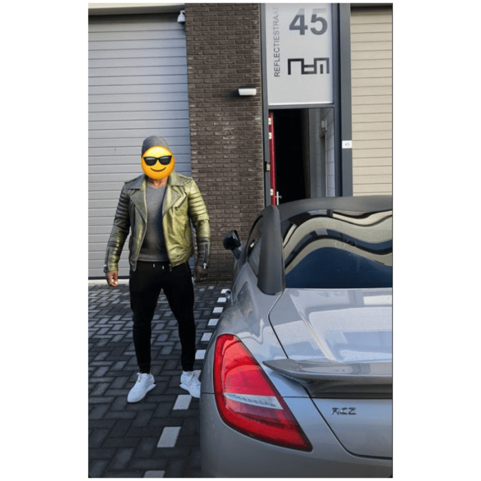DAMIAN biker jack groen heren